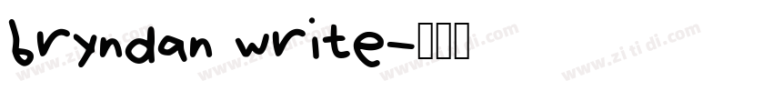 bryndan write字体转换